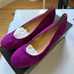 J. Crew Cece Jazzy Purple Suede Women's Ballet Flats size 6.5